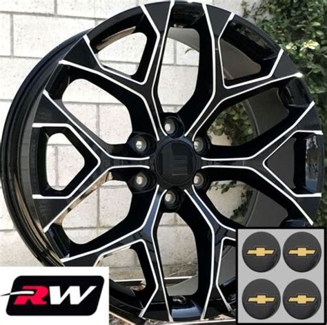 24 Inch Chevy Tahoe Replica Wheels Snowflake Rims Black Milled 24x10 6x1397 31 Ebay