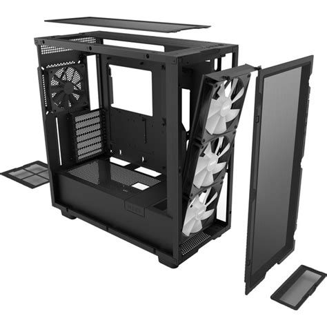 Nzxt H Flow Rgb All Black Midi Tower Behuizing Zwart Mat X Usb A