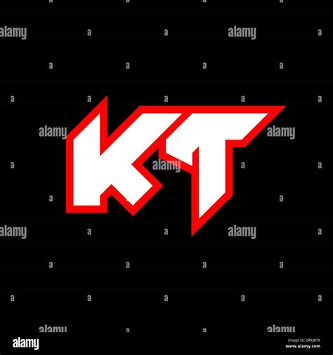 KT Logo Design Initial KT Letter Design With Sci Fi Style KT Logo For