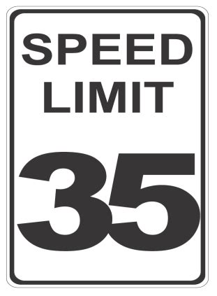 Speed Limit 35 sign