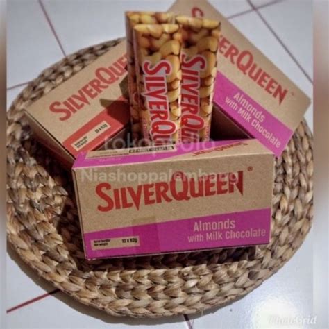 Jual Silverqueen Almond 1 Box Isi 10 Pcs 58gr Shopee Indonesia