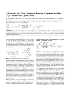 A Regioselective Three Component Reaction Of Pyridine N Oxides Acyl