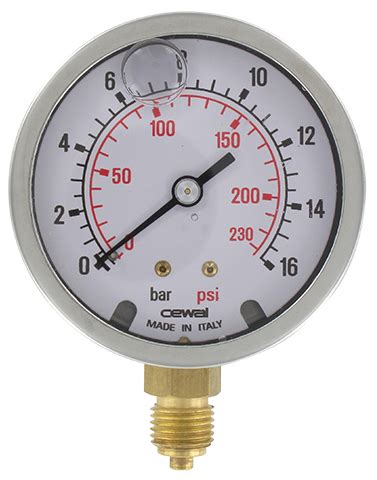 Glycerine Bath Pressure Gauges Stainless Steel Case D Radial