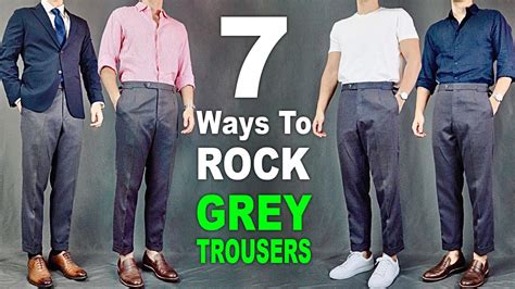 7 Ways To Rock Grey Dress Pants Mens Outfit Ideas Youtube