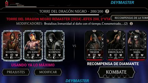 TORRE DEL DRAGON NEGRO REMASTER 2024 JEFES 200 FINAL 2VTA MORTAL