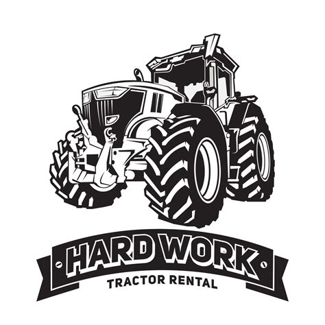 Farm Tractor Vector Illustration Perfect For Equipment Rental Company