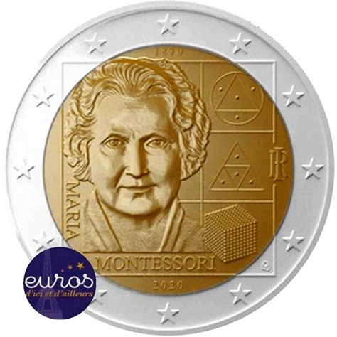 Euros Comm Morative Italie Maria Montessori Unc