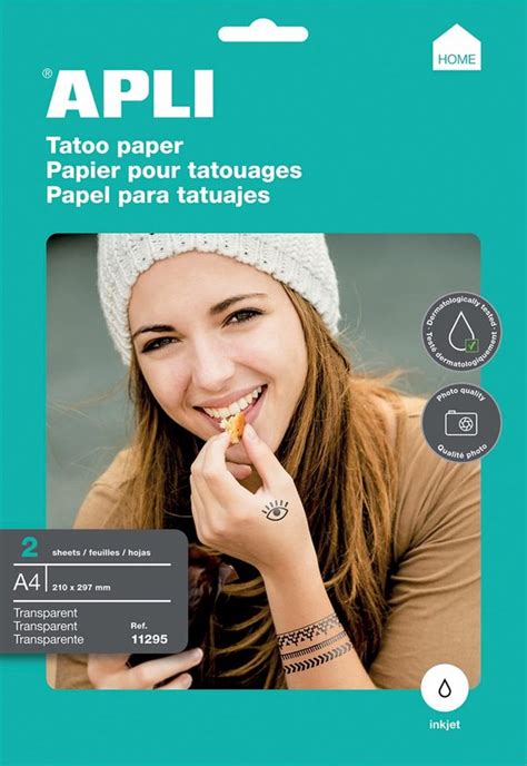 Apli Tattoo Transfer Papier Pak Met 2 Vellen Bol