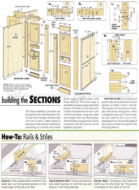 Revolving Bookcase Plans • Woodarchivist