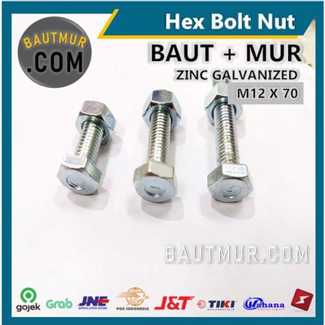 Jual Hex Bolt Nut Baut Mur Putih M X Kab Bekasi Baut Mur