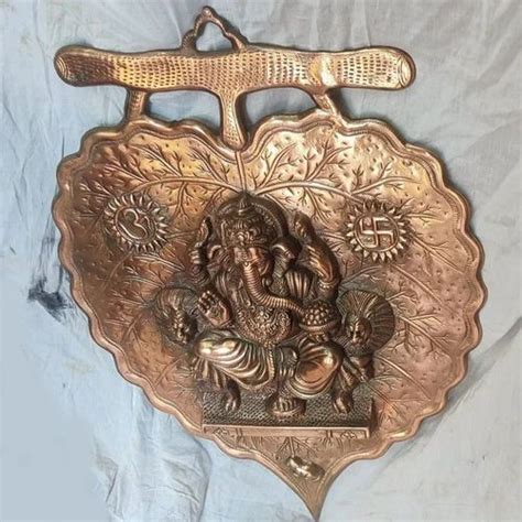 Golden Leaf Brass Ganesh Wall Hanging For Home At Rs Piece In