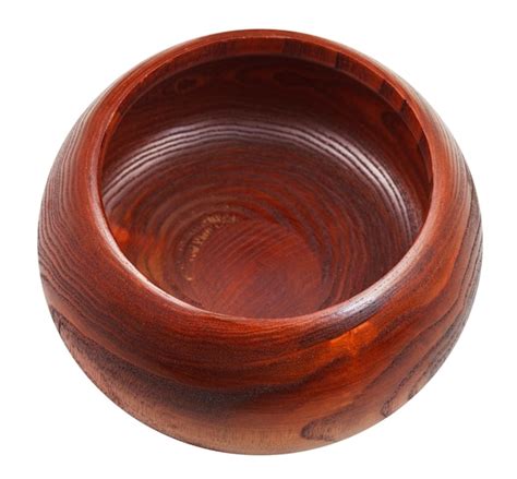 Premium Photo Empty Wooden Bowl Isolated