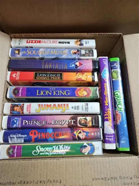 Lot Disney Vhs Lion King Aladdin Jumanji Pinocchio Fantasia