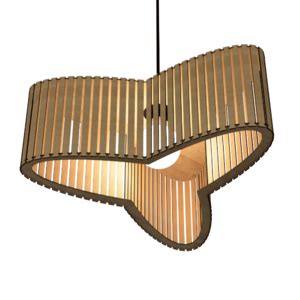 Luminária Pendente Trevo Modelo Ripado Mdf Cru Leroy Merlin