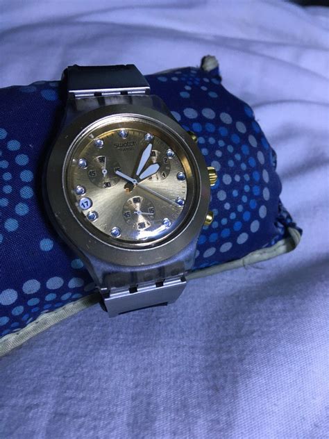 swatch quartz swiss  chronograph  carousell