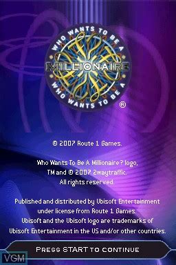 Who Wants to Be a Millionaire for Nintendo DS - The Video Games Museum