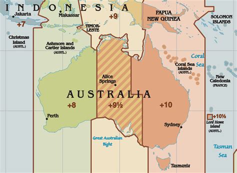 Time Zones of Australia | Australia, Australia time zones, Australia map