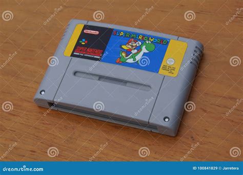 Super Nintendo Game Cartridge of Super Mario World. Editorial Stock ...