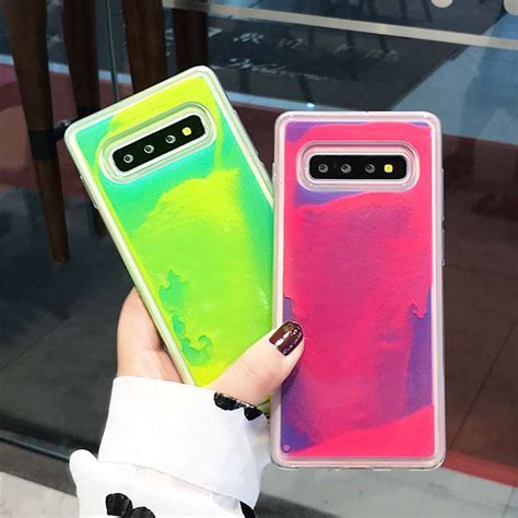 Luminous Neon Sand Cover For Samsung Galaxy S S S Plus Note