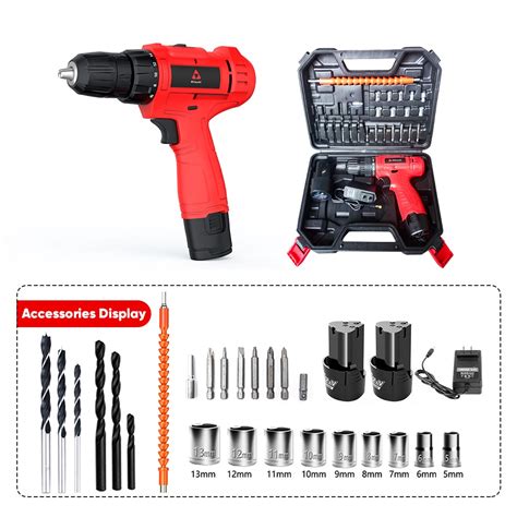 Mitsushi 12v Double Speed Li Ion Battery Rechargeable Cordless Drill