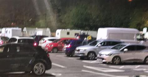 Travellers Set Up Camp In Asda Car Park After Being Moved From Buffet