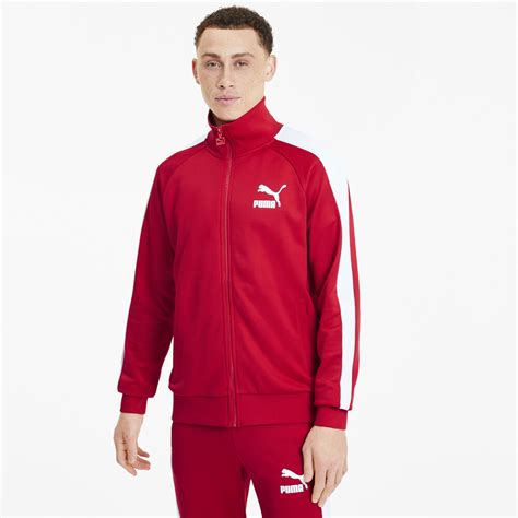 Iconic T Men S Track Jacket Red Puma