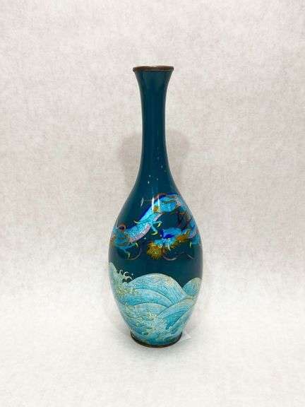 Japanese Meiji Period Ginbari Cloisonne Dragon Vase Dixon S Auction