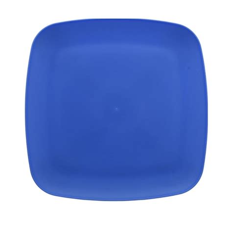 Plato Mainstays Plano Cuadrado De Pl Stico Cm Azul Walmart