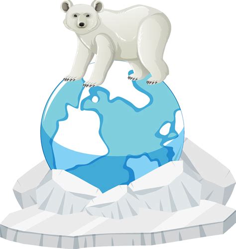 oso polar en la tierra sobre fondo blanco 13173809 Vector en Vecteezy