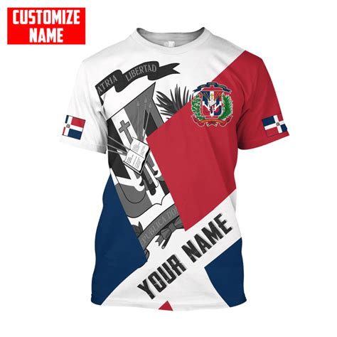 Personalized Dominican Republic Flag T Shirt 3d Dominican Republic T Shirt 3d A Ebay