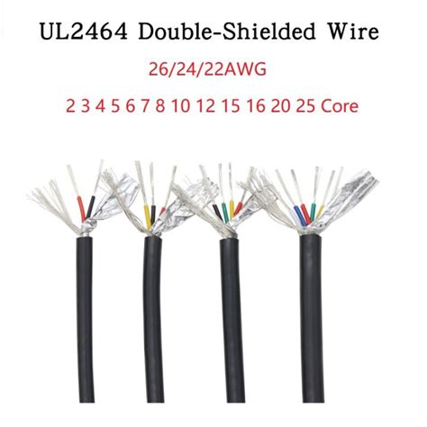 UL2464 Shielded Cable 26 24 22 AWG 2 3 4 5 6 7 8 10 12 15 16 20 25 Core