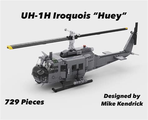 Lego Moc Uh 1h Iroquois Huey By Mkbricks25 Rebrickable Build With