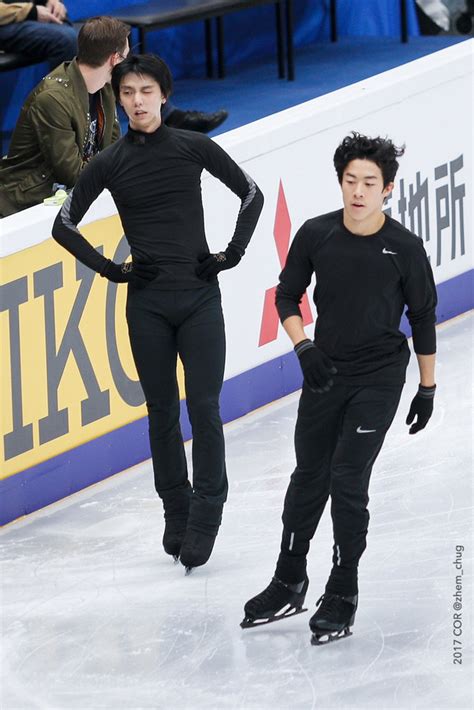 Yuzuru Hanyu Nathan Chen Men S Open Practice Session Octo Flickr