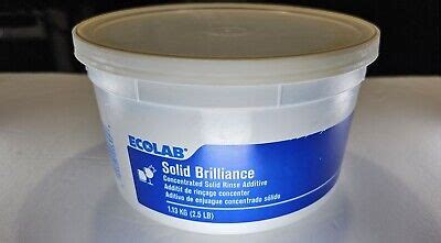 Ecolab Sysco Concentrated Solid Brilliance Rinse Additive Lbs