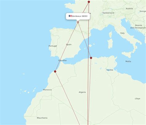 All Flight Routes From Bordeaux To Niamey Bod To Nim Flight Routes