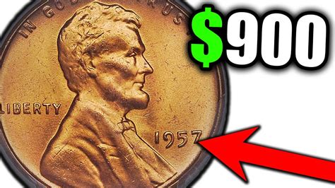 1957 Lincoln Penny Error Coins Money Art Collectibles Collectibles