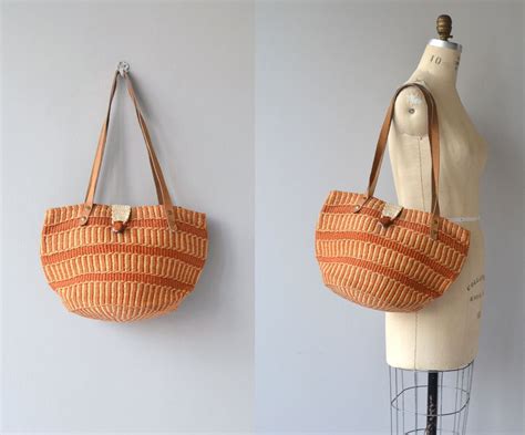 Sunrise Sisal Tote Vintage Sisal Bag Woven Sisal By Deargolden