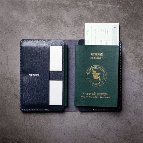 Passport Holder PH3 Yale Blue | WildWoven Leather Products