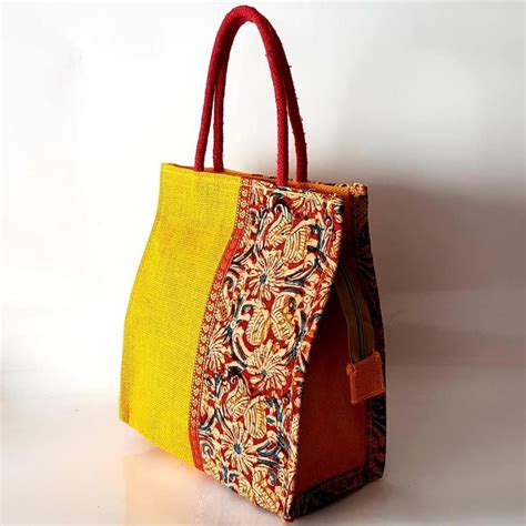 Kalamkari Print Jute Bag Capacity 4 Kg Rs 60 Bag Girivar Exports