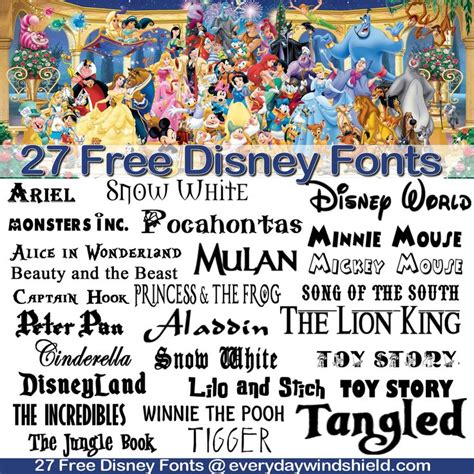 27 Free Fonts Vol 3 Disney Fonts Plus Frozen Extra Disney Font