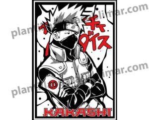 Kakashi Naruto Vector Anime Plantillas Para Sublimar