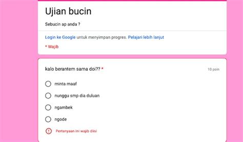 Link Ujian Bucin Via Google Docs Begini Cara Melakukan Tes