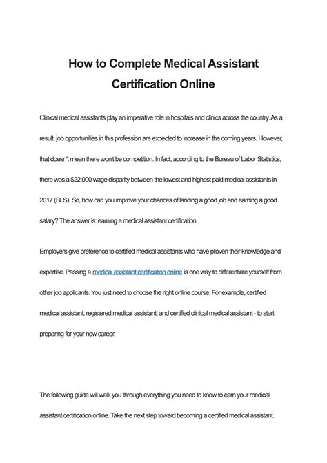 How to Complete Medical Assistant Certification Online by Stepful Inc ...