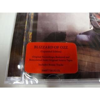 Cd Ozzy Osbourne Blizzard Of Ozz Expanded Ed Lacrado Impor Shopee