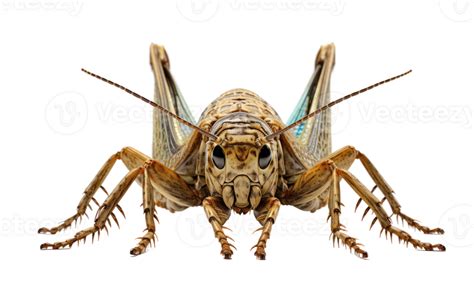 Ai Generated Detailed View Of A Cricket Insect On Transparent