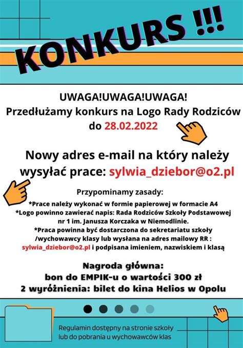 Konkurs Rady Rodziców Szkoła Podstawowa nr 1 im Janusza Korczaka