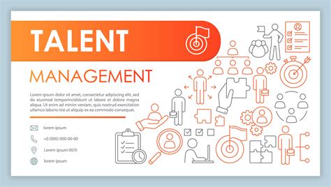 Talent Management Web Banner Business Card Vector Template