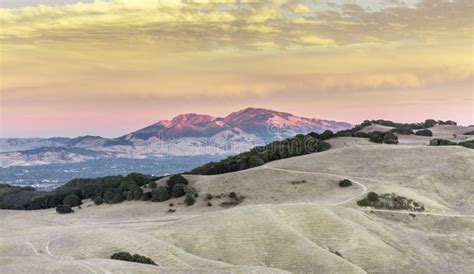 Mt Diablo Sunset Contra Costa County California Usa Stock Image