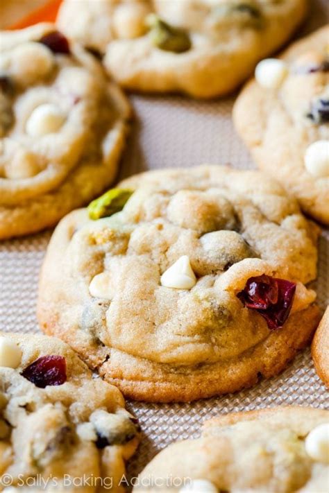 White Chocolate Cranberry Pistachio Cookies Sally S Baking Addiction