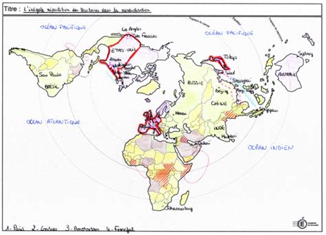 Inégale Intégration Des Territoires Dans La Mondialisation Carte Vierge